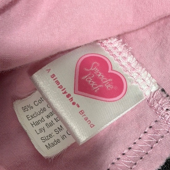 Pink Polka Dot Dog Dress with Rhinestone Bow - Picture 7 of 7